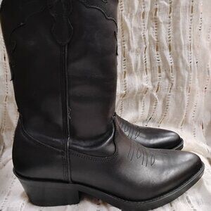 Steve Madden Laredo Black Leather Cowgirl Boot Sz. 8.5